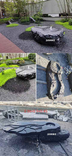 現代庭院景觀中的藝術 黑山石水缽的裝飾與應用