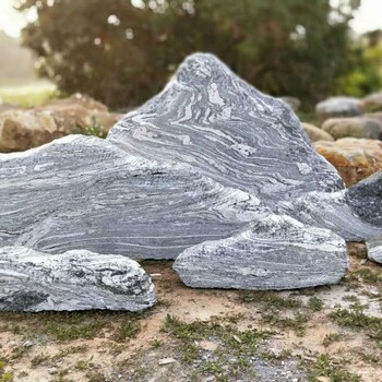 天然雪浪石切片石組合景觀石泰山石 裝飾景觀石的獨特魅力